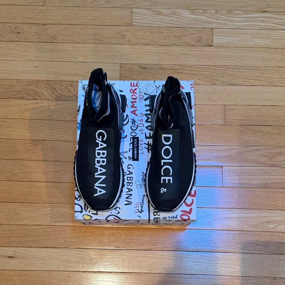 Dolce & Gabbana Black High-Top Sneakers - Picture 1 of 9